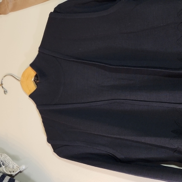 Maggie London Black Sweater Dress & Vest - Picture 2 of 8